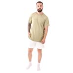 Orijinal Seri Erkek T-shirt%100 Pamuk Erkek Tişört Normal Kesim, Kısa Kollu, Nefes Alabilir XXL Haki