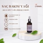Orimin Saç Bakım Yağı (Argan +Hint Yağı Ağırlıklı Formül) – Doğal İçerikli, Besleyici & Onarıcı – Dökülme Karşıtı, Parlaklık ve Yoğun Nem 50 ml