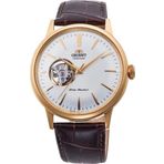 Orinet Bambino Ra-Ag0003s30b Kurmalı Otomatik Deri Kahverengi Open Heart Beyaz Kadran 41 Mm Erkek Kol Saati