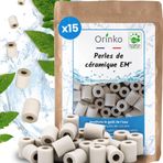 orinko 15 Adet EM® Seramik Boncuk - Su Kalitesini Arttırır - Kireci Azaltır - Sürahi, Şişe, Matara, Kahve Makinesi, Kettle İçin İdeal