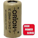 Orion 1.2V NI-CD SC 2200 mAh HP Şarj Edilebilir Pil
