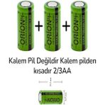 Orion 1.2V Ni-Mh 2/3AA 750MAH 1c Şarj Edilebilir Pil 3 Adet Erpilsan Elektronik