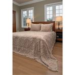 Orion Seri Wellsoft Çift Kişilik Yatak Örtüsü Seti 240×260 + 2 Yastık Kılıfı Battaniye - Bej - 230 x 250 cm