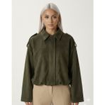 Orions Collection Kadın Süet Bomber Ceket Sara - Haki