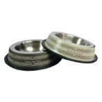 Oripet İşleme Desenli 64 Oz Köpek Mama Kabı