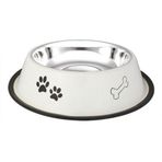 Oripet Pati-Kemik Desenli 16 Oz Çelik Kedi Ve Köpek Mama Kabı