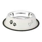 Oripet Pati Kemik Desenli 8 Oz Çelik Kedi Ve Köpek Mama Kabı