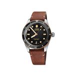 Oris 01 733 7707 4354-07 5 20 45 Divers Sixty Five Kahverengi Deri Erkek Kol Saati