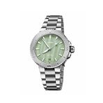 Oris New Aquis Date 01 733 7770 4157-07 8 18 05p Gri Çelik Kadın Kol Saati - Yeşil