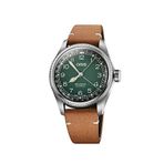 Oris X Cervo Volante 01 754 7779 4067-set Kahverengi Deri Erkek Kol Saati - Yeşil