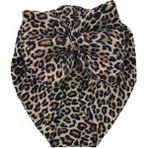 Orjin Baby Leopar Desenli Fiyonklu Kız Bebek Bonesi - 10 - 12 Yaş - 031-Siyah