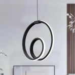 Orjin Siyah Tekli Sarkit LED Beyaz Işık Ultra Ledli Salon Mutfak Oda Hol Ledli Avize Siyah - 1