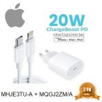 Orjinal Apple İphone 8 20W Hızlı Şarj Aleti Seti Usb-C Mhje3tu-A + Mqgj2zm/A (Kablo Dagil) Aplee20w00161
