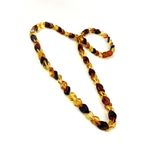 Orjinal damla kehribar kadın choker kolye