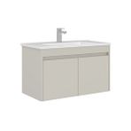 Orka Arno 85 Cm Kapaklı Lavabolu Banyo Alt Dolabı Bej
