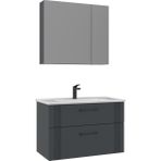 Orka Banyo Bari 85 cm Banyo Dolabı Takımı - Mat Antrasit