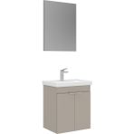 Orka Banyo Desna 50 cm Banyo Dolabı Takımı (Düz Aynalı)