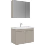 Orka Banyo Desna 80 cm Banyo Dolabı Takımı (Ayna Dolaplı)