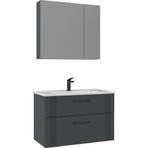 Orka Banyo Dolabı Takım Bari 85 Cm Mat Antrasit
