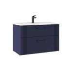Orka Bari 85 Cm Mat Lacivert Banyo Dolabı Alt Modül Lavabo