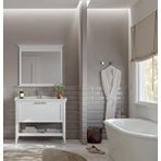 Orka Bastle 100 Cm Mat Beyaz Banyo Dolabı Takımı Çok Renkli