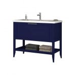 Orka Bastle 100 Cm Mat Lacivert Banyo Dolabi Alt Modul Ve Lavabo