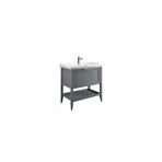 Orka Bastle 65 cm Mat Gri Banyo Dolabı Takımı