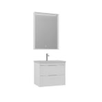 Orka Clay 65 Cm Çift Çekmeceli Banyo Dolabı Takımı Beyaz