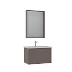 Orka Clay 80 Cm Banyo Dolabı Takımı Kahverengi