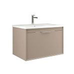 Orka Clay 80 Cm Lavabolu Banyo Alt Dolabı Beyaz