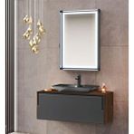 Orka Craft 100 Cm Ceviz Banyo Dolabı Takımı Çok Renkli
