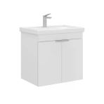 Orka Desna 60 Cm Mat Beyaz Banyo Dolabı Alt Modül Lavabo