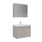 Orka Desna 80 Cm Çöl Beji Banyo Dolabı Takımı