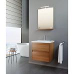 Orka Düden 65 Cm Mdf Çekmeceli Teak Banyo Dolabı Takımı