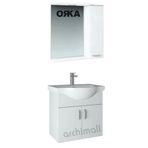 Orka Duru Beyaz 55 cm Banyo Dolabı