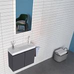 Orka Ferla 60 Cm Mat Antrasit Banyo Dolabı Takımı Çok Renkli