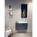 Orka Ferla 80 Cm Mat Antrasit Banyo Dolabı Takımı Çok Renkli