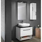 Orka Knidos 70 Cm Beyaz Ledli Ayna Banyo Dolabı Takımı Çok Renkli