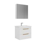 Orka Lena 65 Cm Ayna Dolaplı Çekmeceli Banyo Dolabı Beyaz
