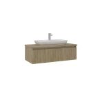 Orka Lentia 100 Cm Meşe Banyo Dolabı Alt Modül Lavabo