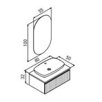 Orka Lentia 80 Cm Ceviz Banyo Dolabı Alt Modül Lavabo