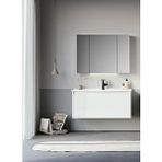 Orka Likya 100 Cm Mat Beyaz Banyo Dolabı Takımı Çok Renkli