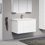 Orka Likya 80 Cm Mat Beyaz Banyo Dolabı Takımı Çok Renkli