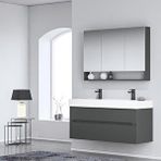 Orka Malta 120 Cm Mat Antrasit Banyo Dolabı Takımı