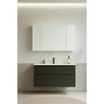 Orka Messina 100 Cm Mat Antrasit Banyo Dolabı Takımı (dolaplı Ayna) Çok Renkli