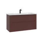 Orka Messina 100 Cm Tuscan Kırmızı Banyo Dolabı Alt Modül Lavabo