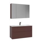 Orka Messina 100 Cm Tuscan Kırmızı Banyo Dolabı Takımı
