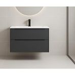 Orka Messina 65 Cm Mat Antrasit Banyo Dolabı Alt Modül Ve Lavabo