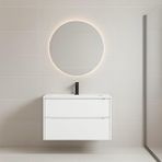 Orka Messina 65 Cm Mat Beyaz Banyo Dolabı Takımı (ledli Ayna) Çok Renkli