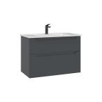 Orka Messina 85 Cm Mat Antrasit Banyo Dolabı Alt Modül Lavabo